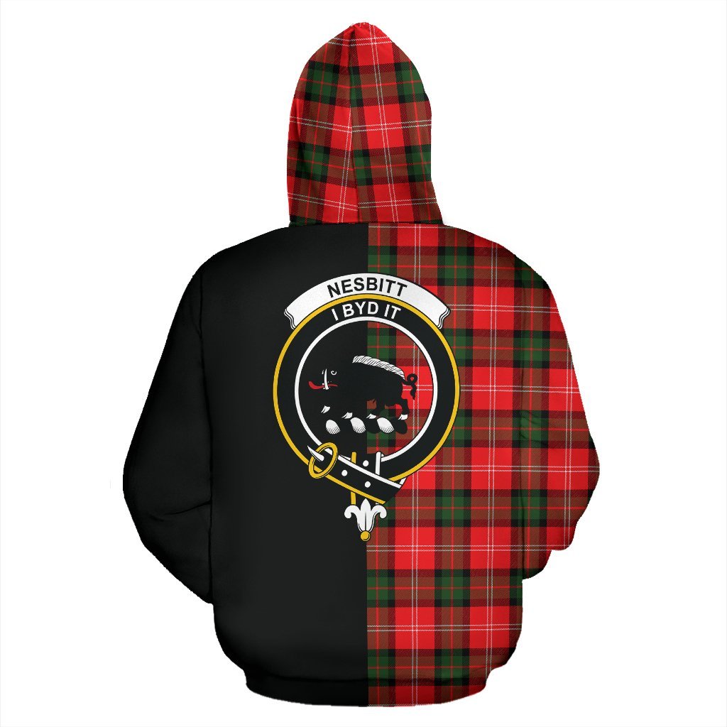 Nesbitt Modern Tartan Crest Zipper Hoodie - Half Of Me Style