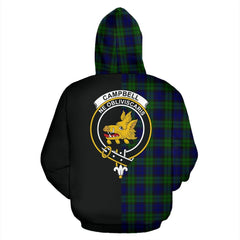 Campbell Modern Tartan Crest Zipper Hoodie - Half Of Me Style