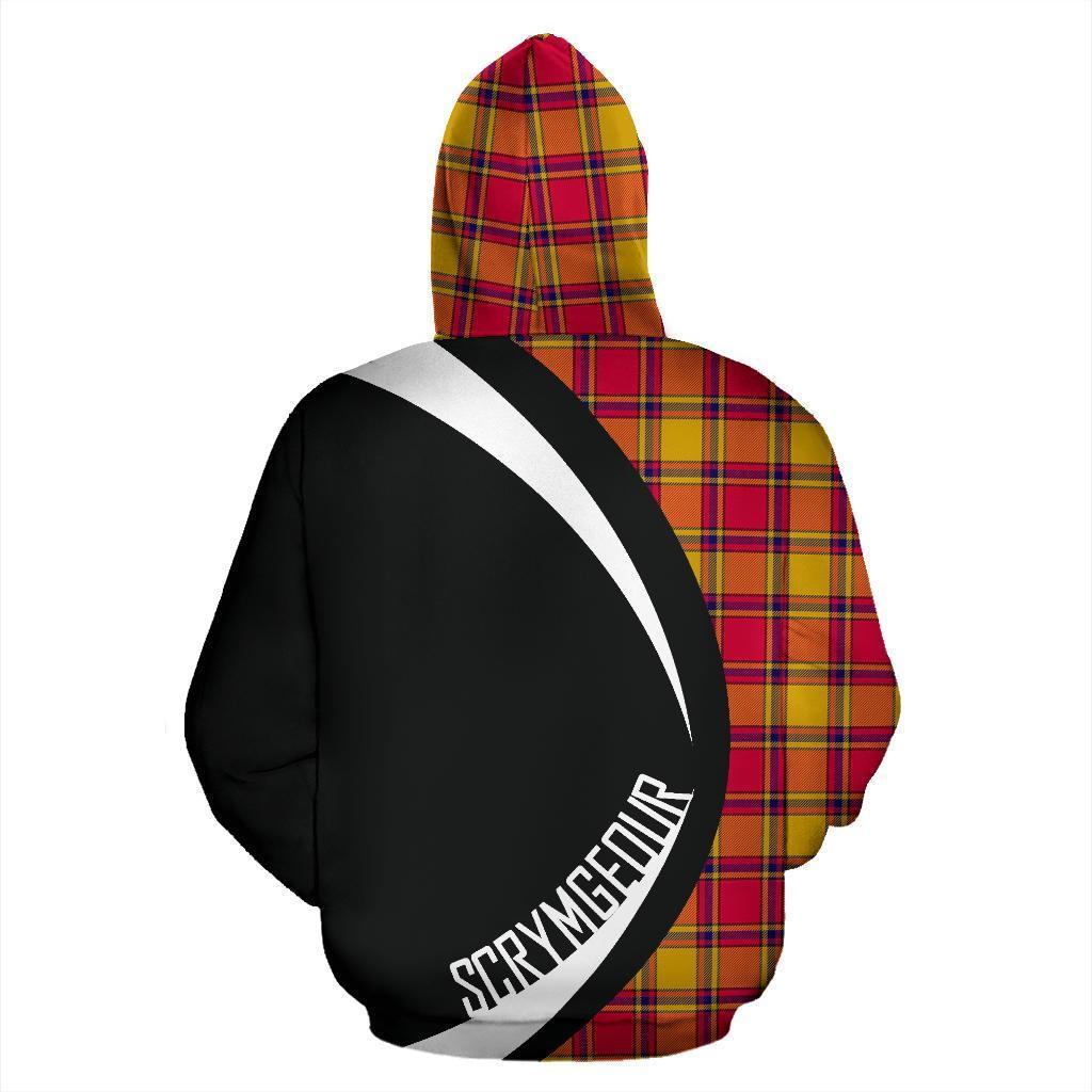 Scrymgeour Tartan Crest Hoodie - Circle Style