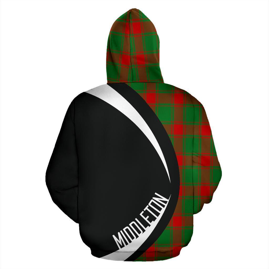 Middleton Modern Tartan Crest Zipper Hoodie - Circle Style