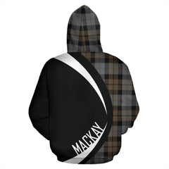 MacKay Weathered Tartan Crest Zipper Hoodie - Circle Style