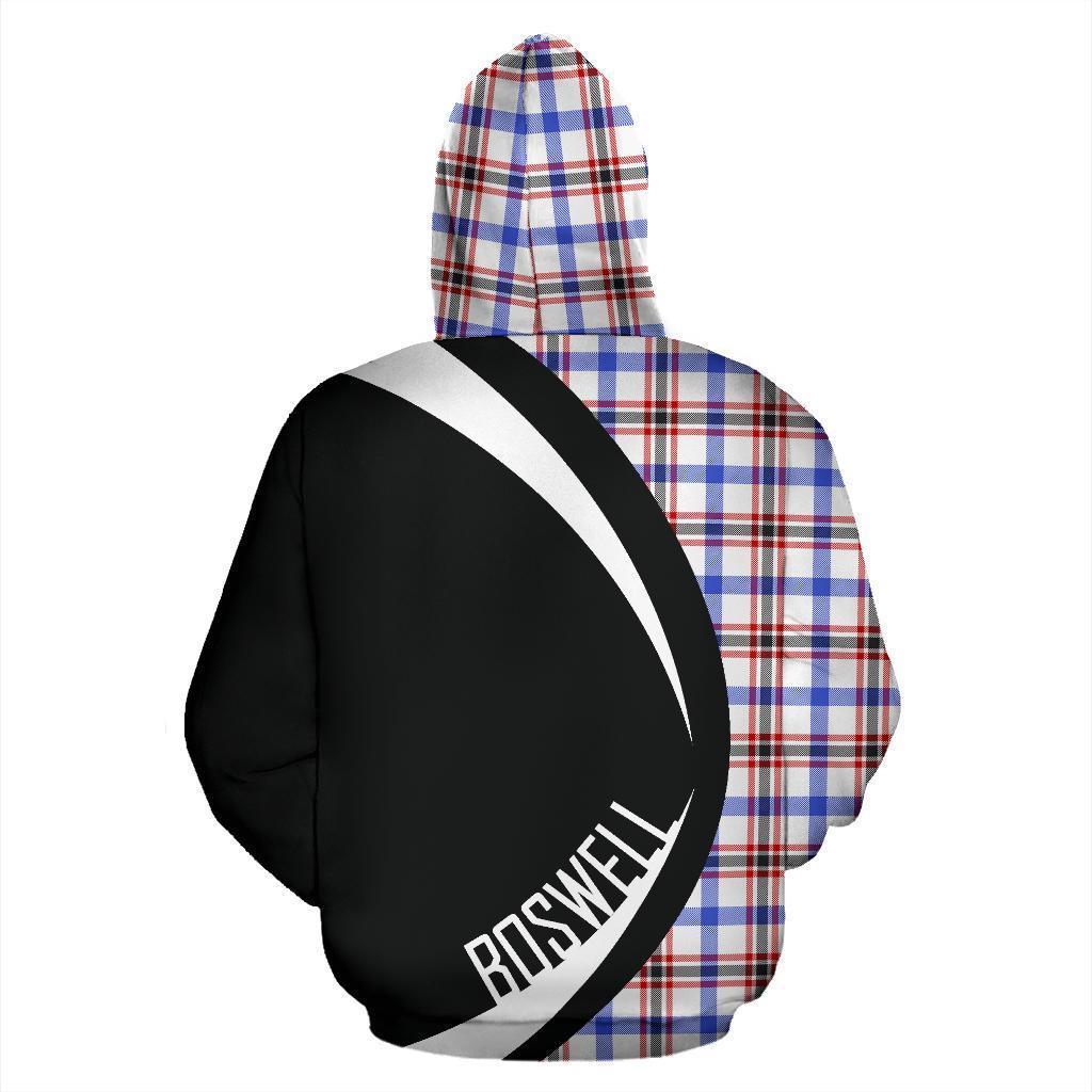 Boswell Modern Tartan Crest Hoodie - Circle Style