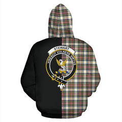 Stewart Dress Ancient Tartan Crest Zipper Hoodie - Half Of Me Style
