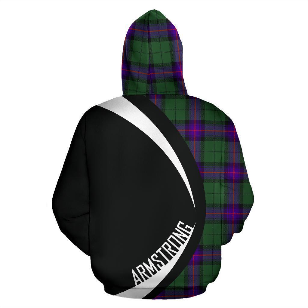 Armstrong Modern Tartan Crest Hoodie - Circle Style