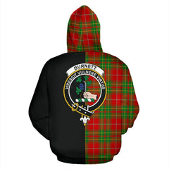 Burnett Ancient Tartan Crest Zipper Hoodie - Half Of Me Style