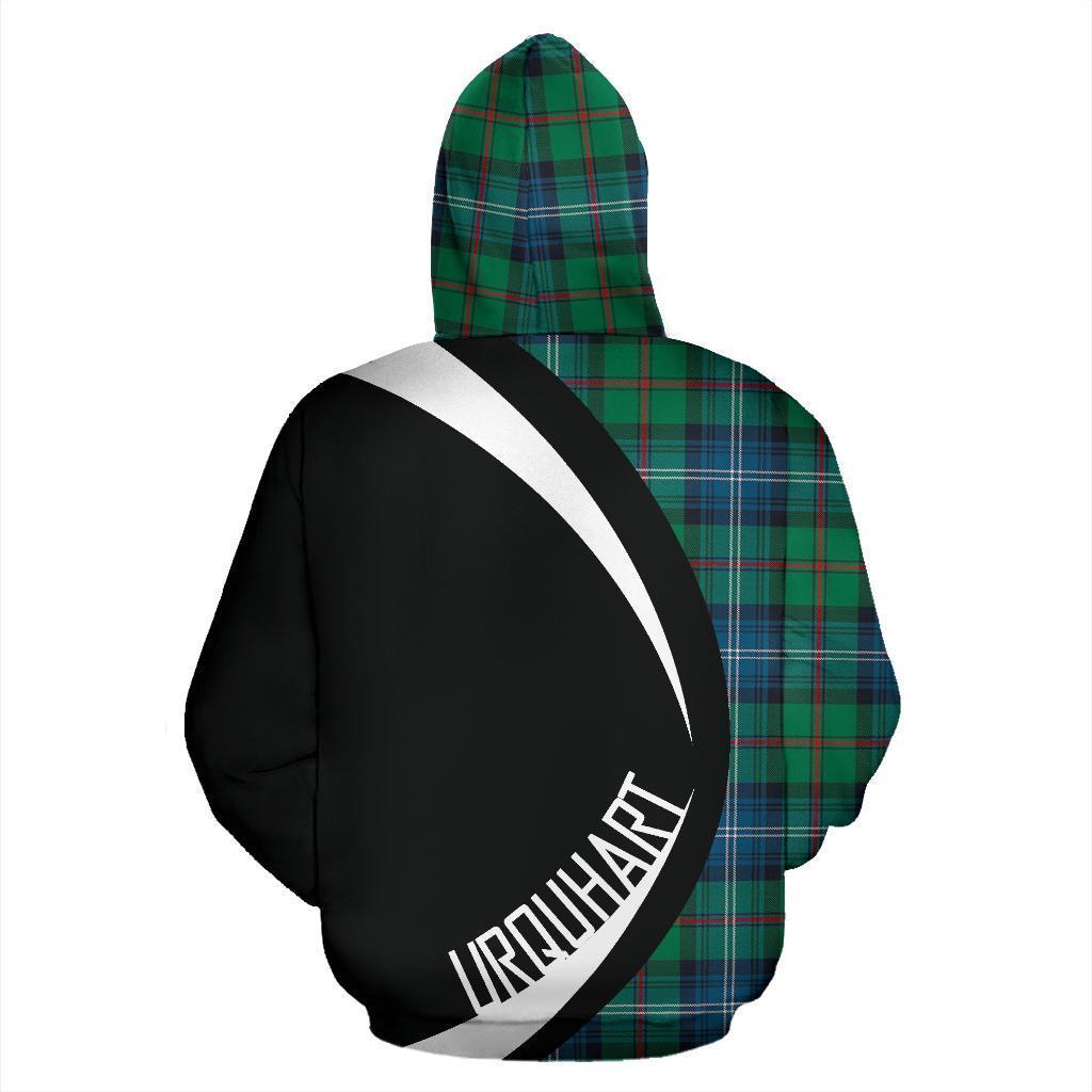 Urquhart Ancient Tartan Crest Zipper Hoodie - Circle Style