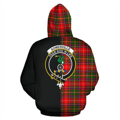 Somerville Modern Tartan Crest Zipper Hoodie - Half Of Me Style