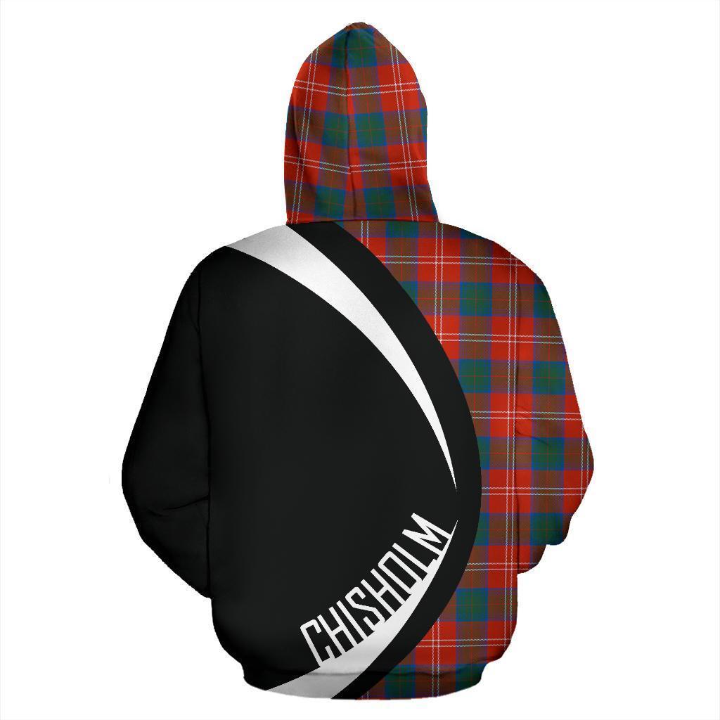 Chisholm Ancient Tartan Crest Hoodie - Circle Style