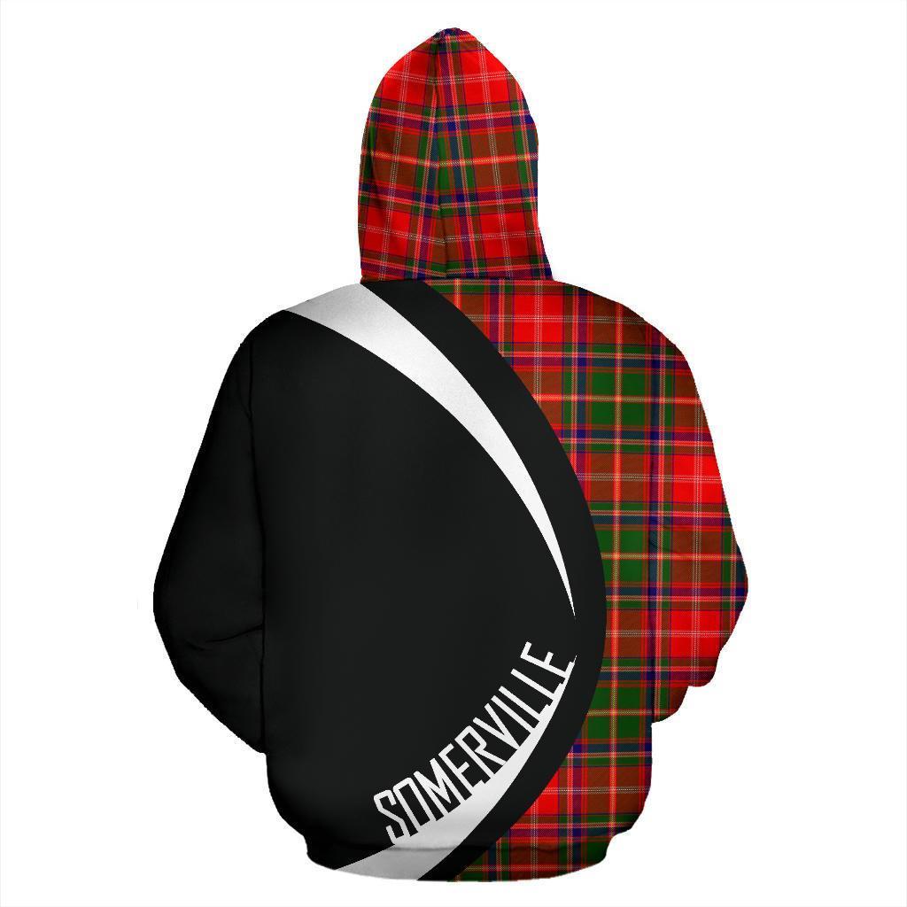 Somerville Modern Tartan Crest Zipper Hoodie - Circle Style