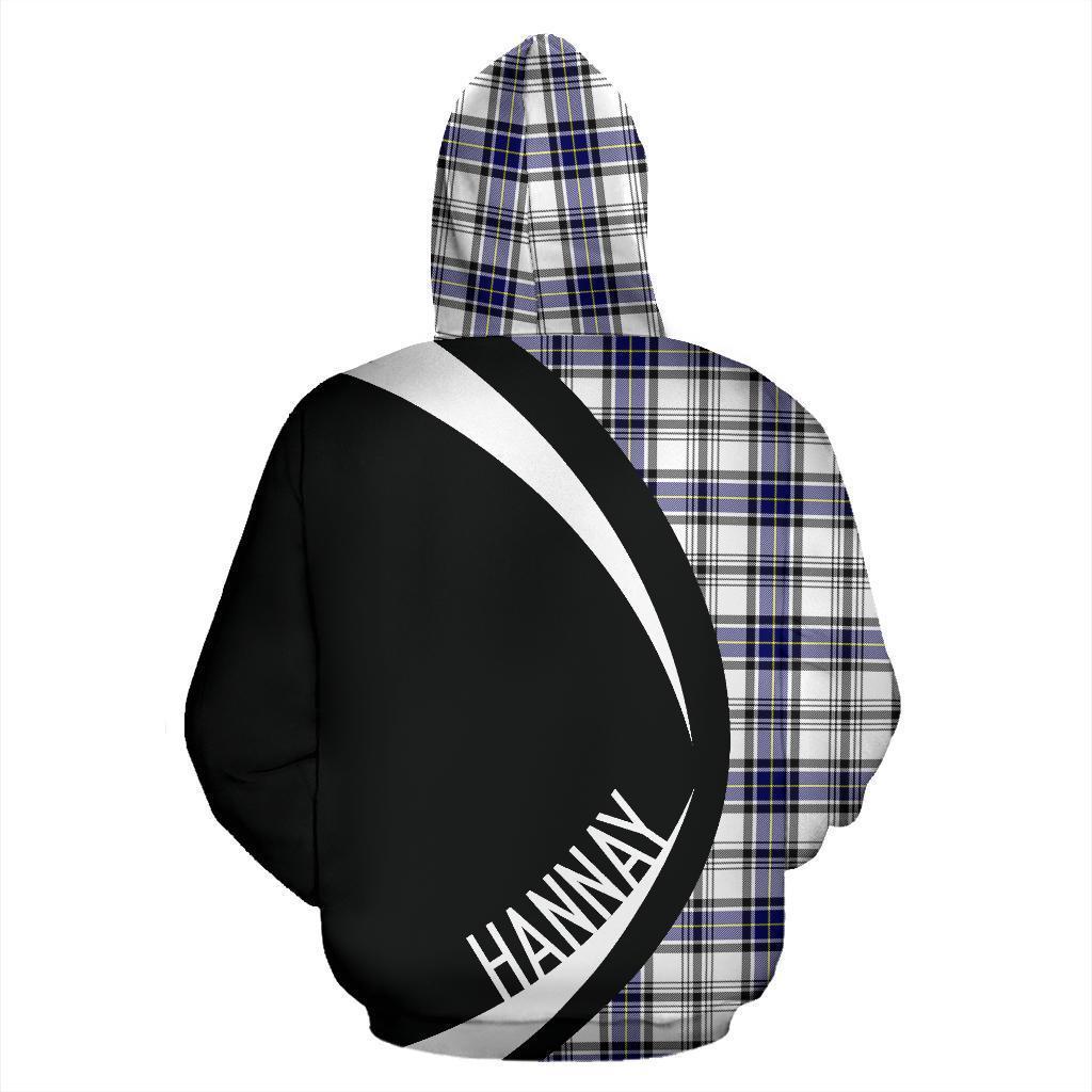 Hannay Modern Tartan Crest Zipper Hoodie - Circle Style