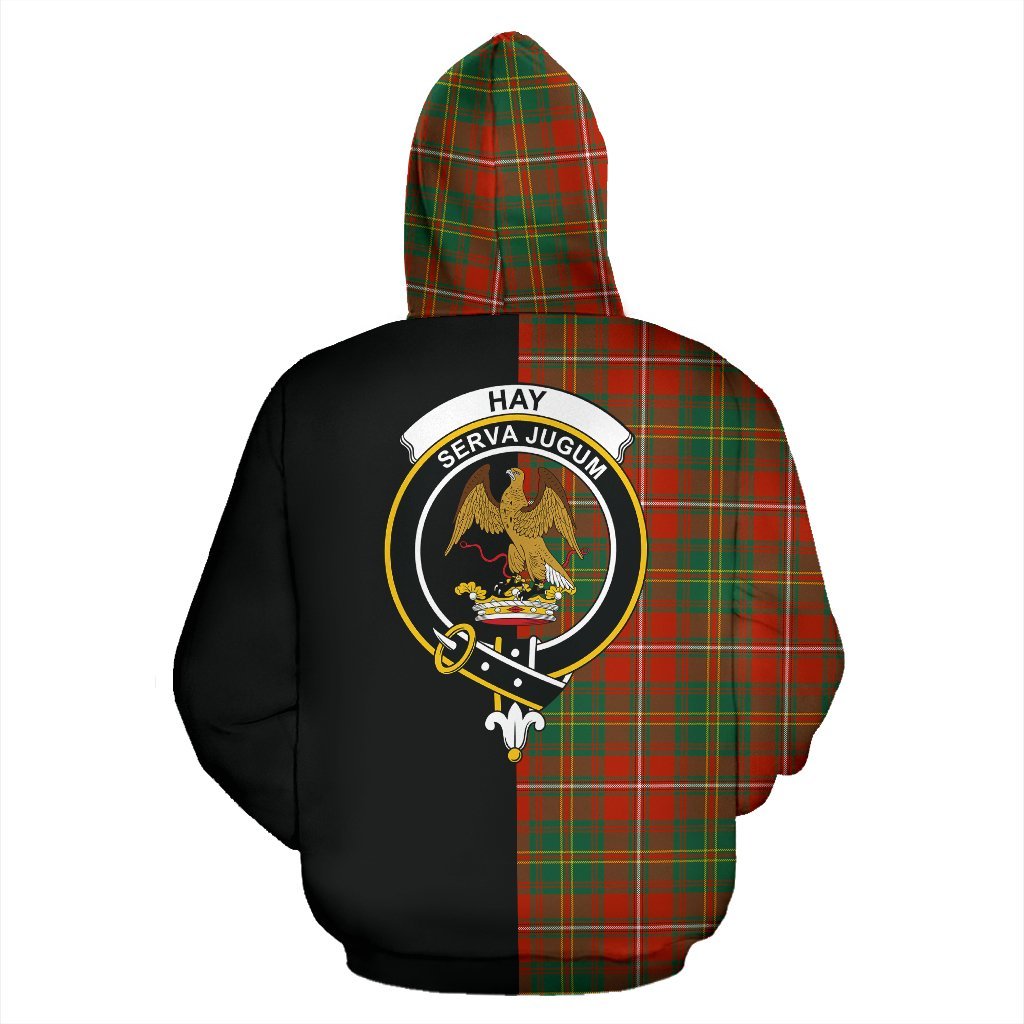 Hay Ancient Tartan Crest Zipper Hoodie - Half Of Me Style