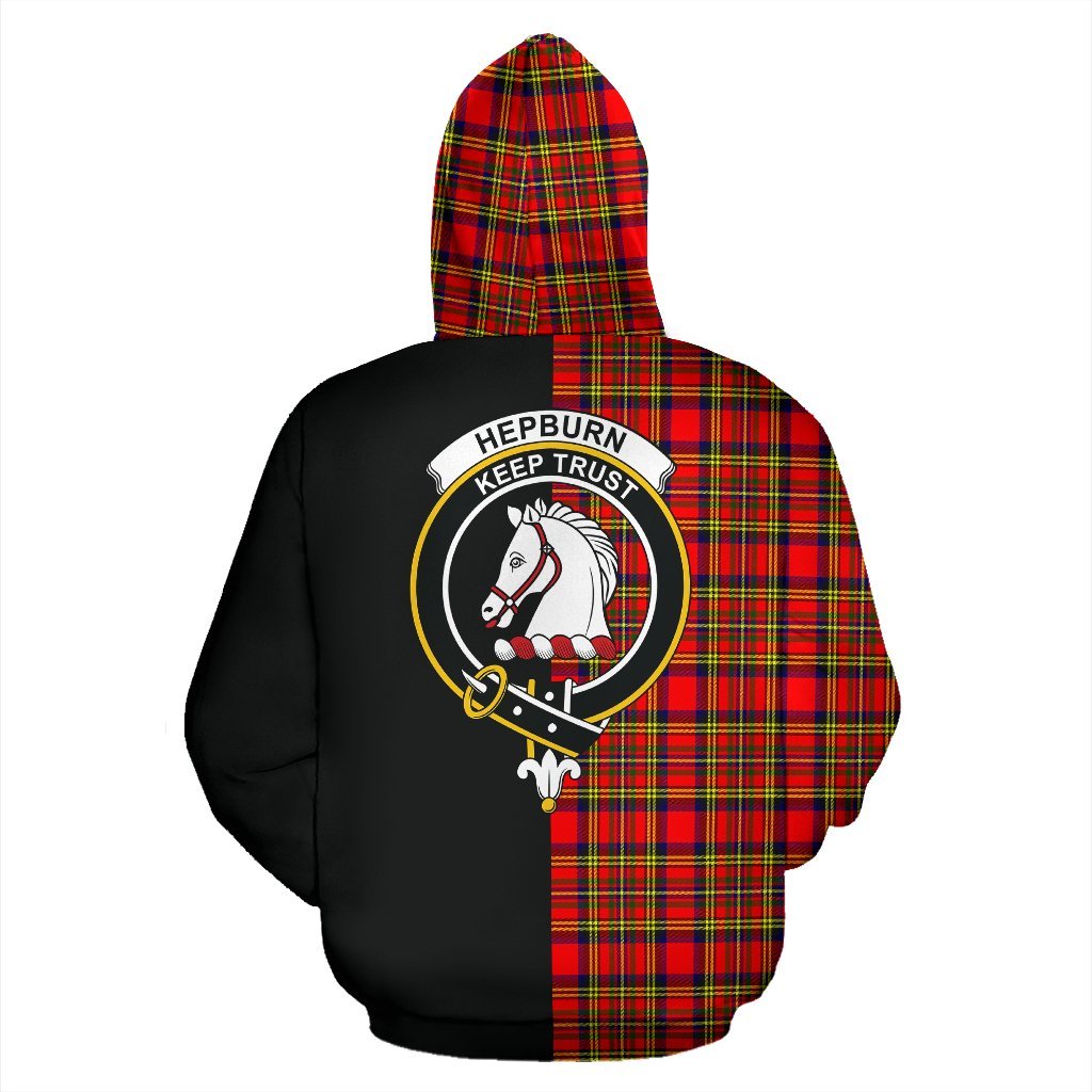 Hepburn Tartan Crest Zipper Hoodie - Half Of Me Style