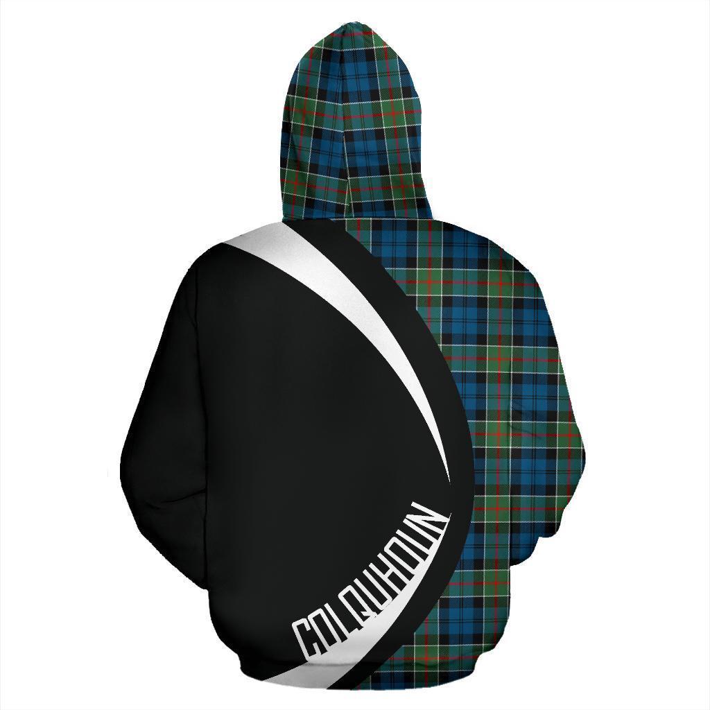 Colquhoun Ancient Tartan Crest Hoodie - Circle Style