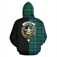 Urquhart Ancient Tartan Crest Zipper Hoodie - Half Of Me Style