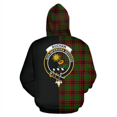 Buchan Modern Tartan Crest Zipper Hoodie - Half Of Me Style