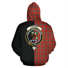 Fraser Weathered Tartan Crest Zipper Hoodie - Half Of Me Style