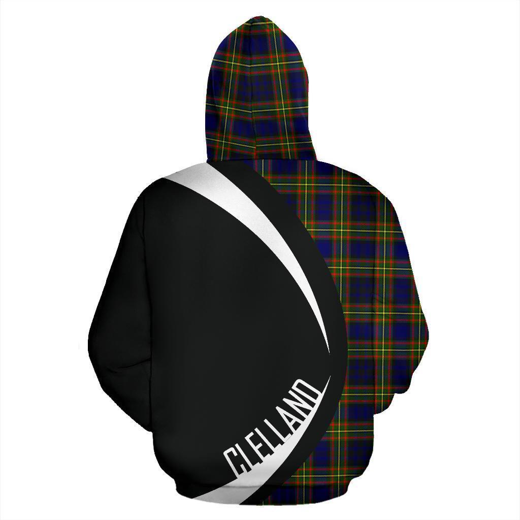 Clelland Modern Tartan Crest Hoodie - Circle Style