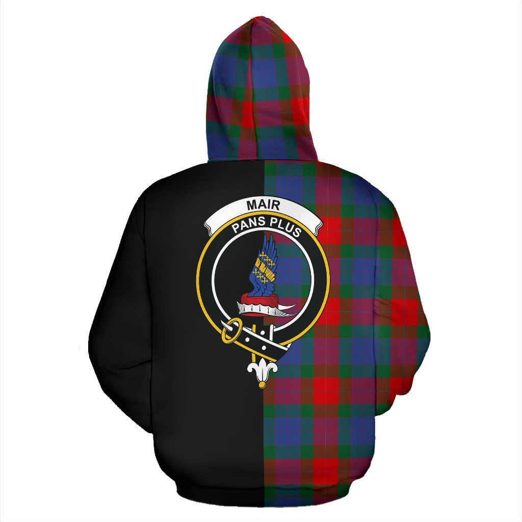 Mar Tartan Crest Zipper Hoodie - Half Of Me Style