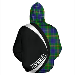 Turnbull Hunting Tartan Crest Zipper Hoodie - Circle Style