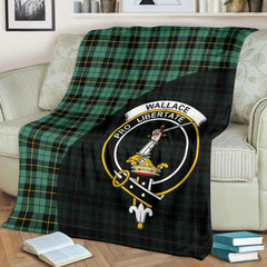 Wallace Hunting Ancient Tartan Crest Blankets Wave Style