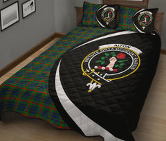 Aiton Tartan Crest Circle Style Quilt Bed Set