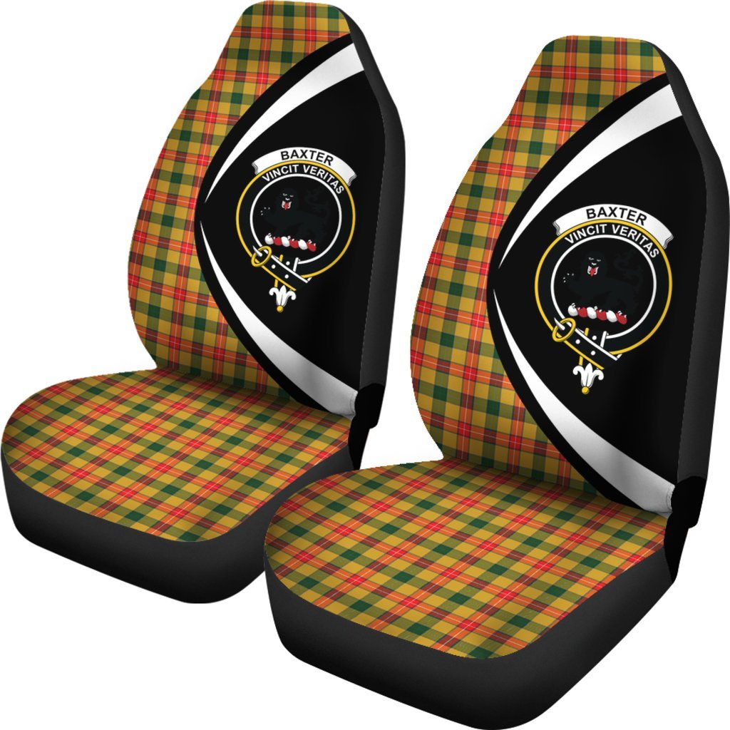 Baxter Tartan Crest Circle Style Car Seat Cover