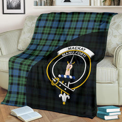 MacKay Ancient Tartan Crest Blanket Wave Style
