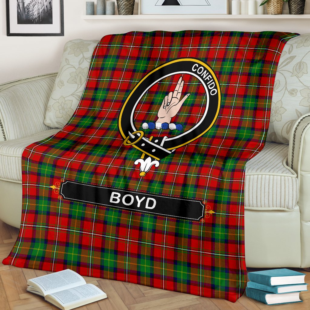 Boyd Family Tartan Crest Blankets
