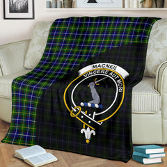 MacNeill of Barra Family Modern Tartan Crest Blanket