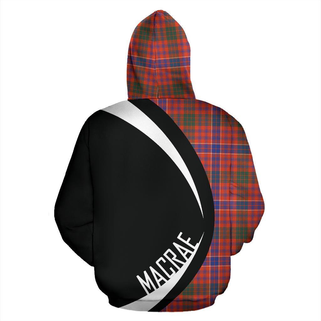 MacRae Ancient Tartan Crests Zipper Hoodie - Circle Style