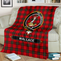 Wallace Tartan Crest Blankets