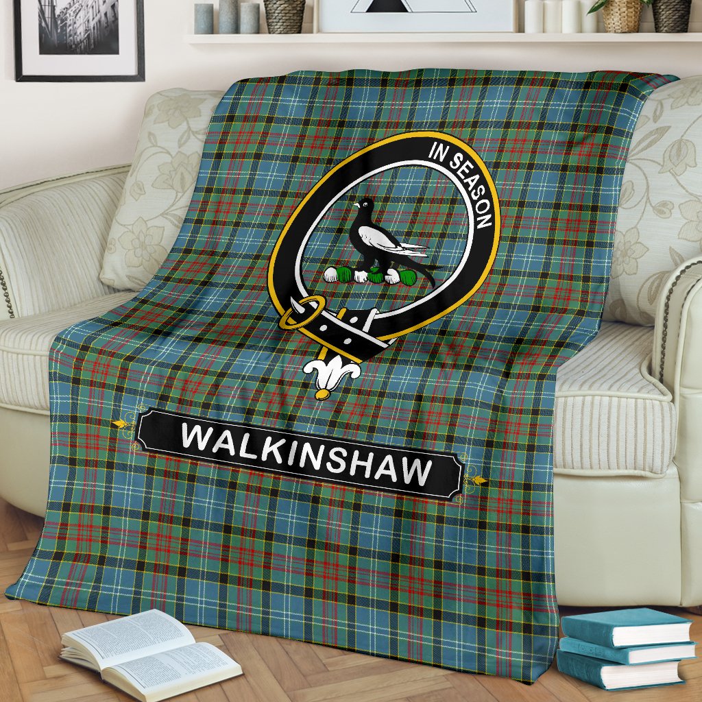 Walkinshaw Family Tartan Crest Blankets