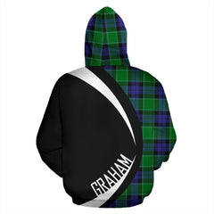 Graham of Menteith Modern Tartan Crest Hoodie - Circle Style