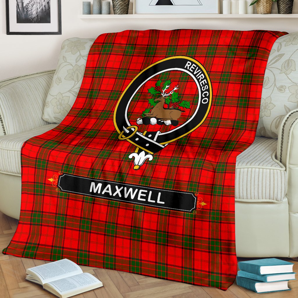 Maxwell Family Tartan Crest Blankets