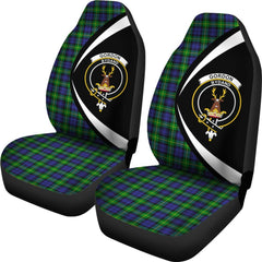 Gordon Modern Tartan Crest Car Seat Cover