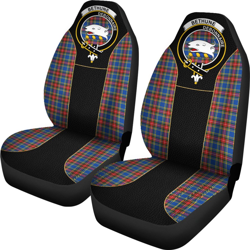 Bethune Tartan Crest Car seat cover