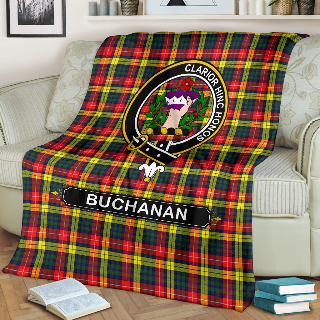 Buchanan Family Tartan Crest Blankets