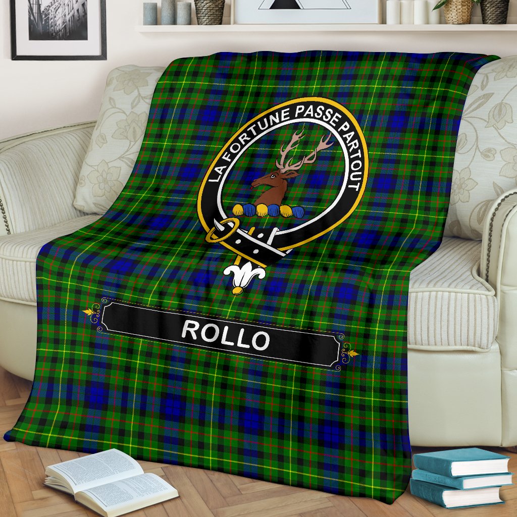 Rollo Family Tartan Crest Blankets