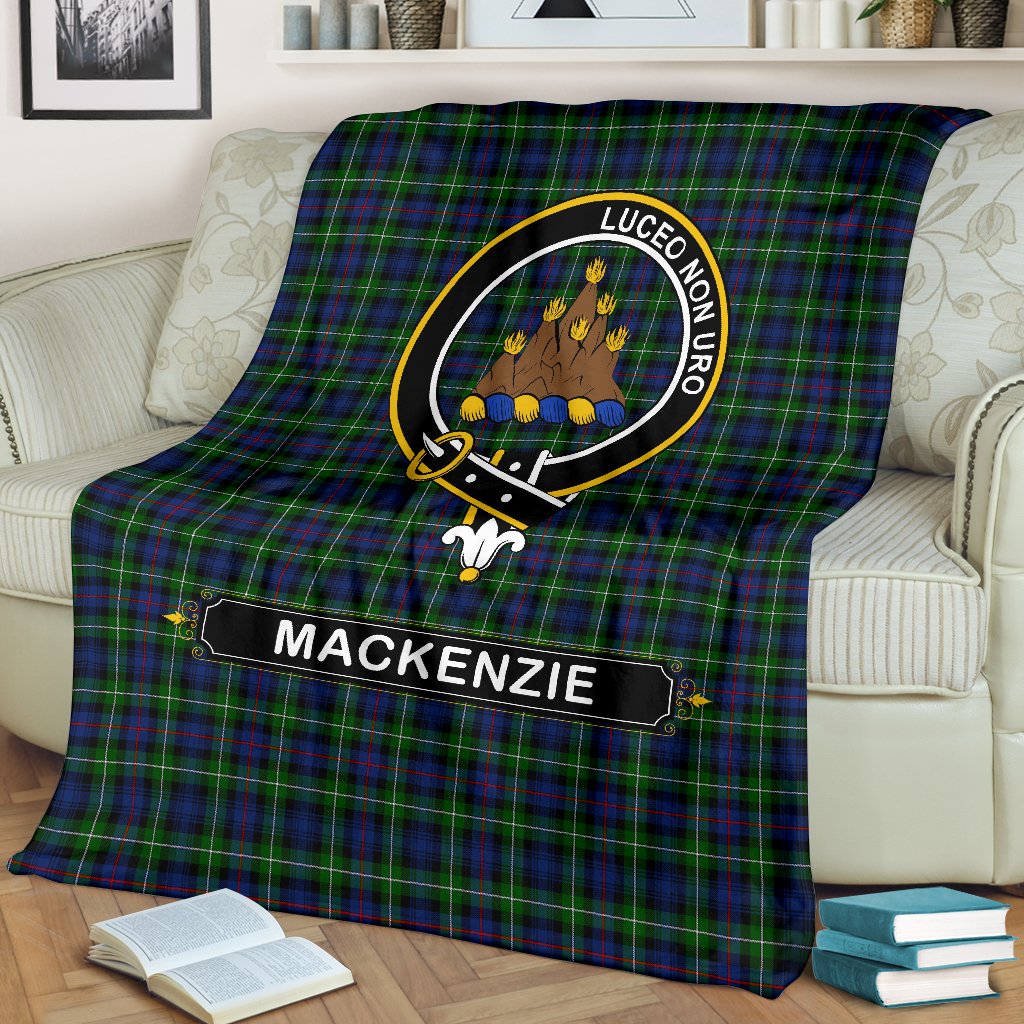 MacKenzie Family Tartan Crest Blanket