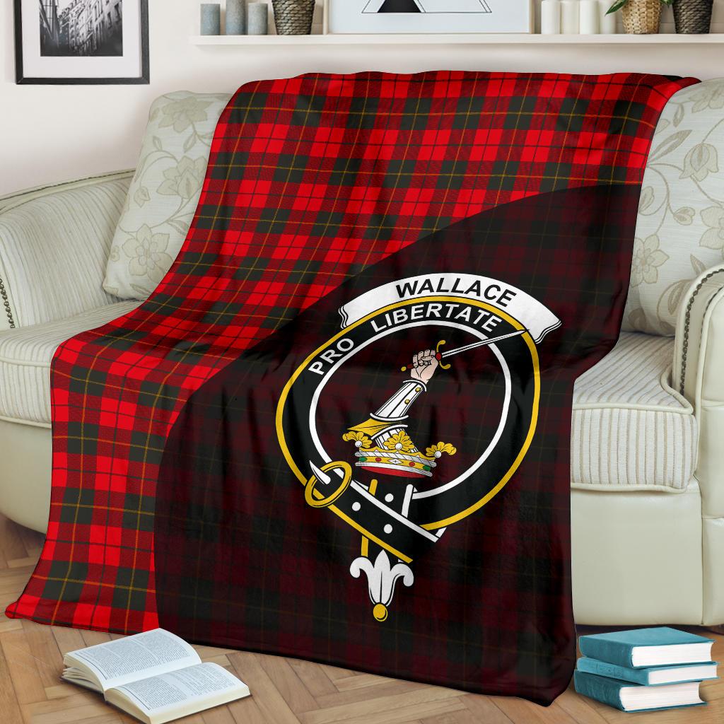 Wallace Weathered Tartan Crest Blankets Wave Style