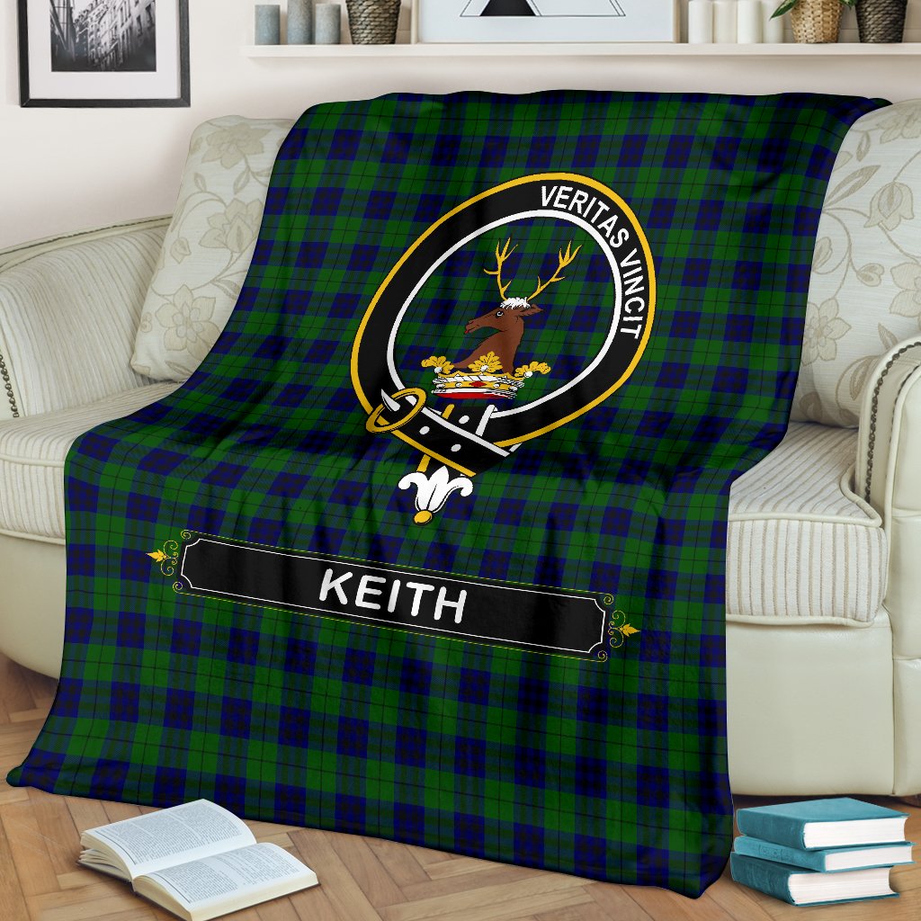 Keith Tartan Crest Blanket - 3 Sizes