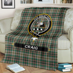 Craig Ancient Tartan Crest Blanket - 3 Sizes
