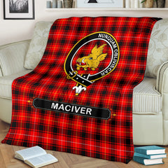 MacIver Family Tartan Crest Blanket - 3 Sizes