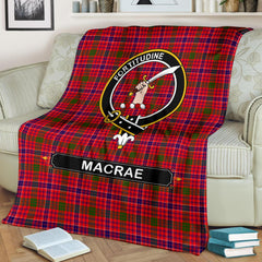 MacRae Tartan Crest Blanket - 3 Sizes