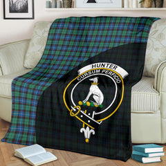 Hunter Ancient Tartan Crest Blanket - 3 Sizes