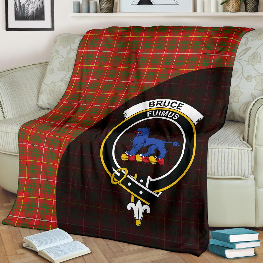 Bruce Family Modern Tartan Crest Blanket