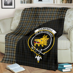 Campbell Argyll Family Tartan Crest Blanket