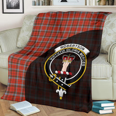 Robertson Weathered Tartan Crest Blanket Wave Style