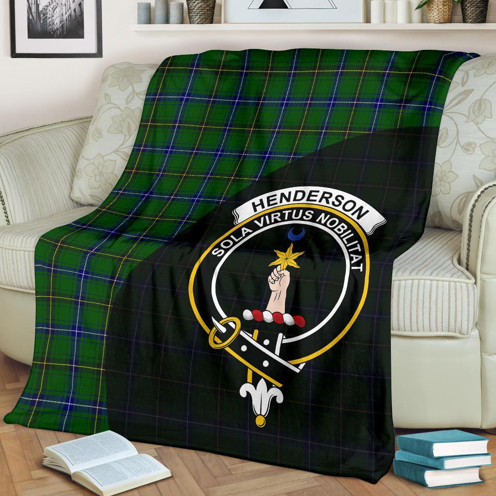 Henderson Modern Tartan Crest Blanket Wave Style