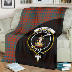 Matheson Ancient Tartan Crest Blanket Wave Style